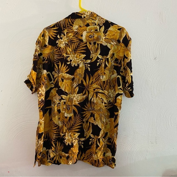 Panama Jack Shirt Mens X-Large Button Down Black-Gold Tropical Cocktails… - Picture 3 of 14